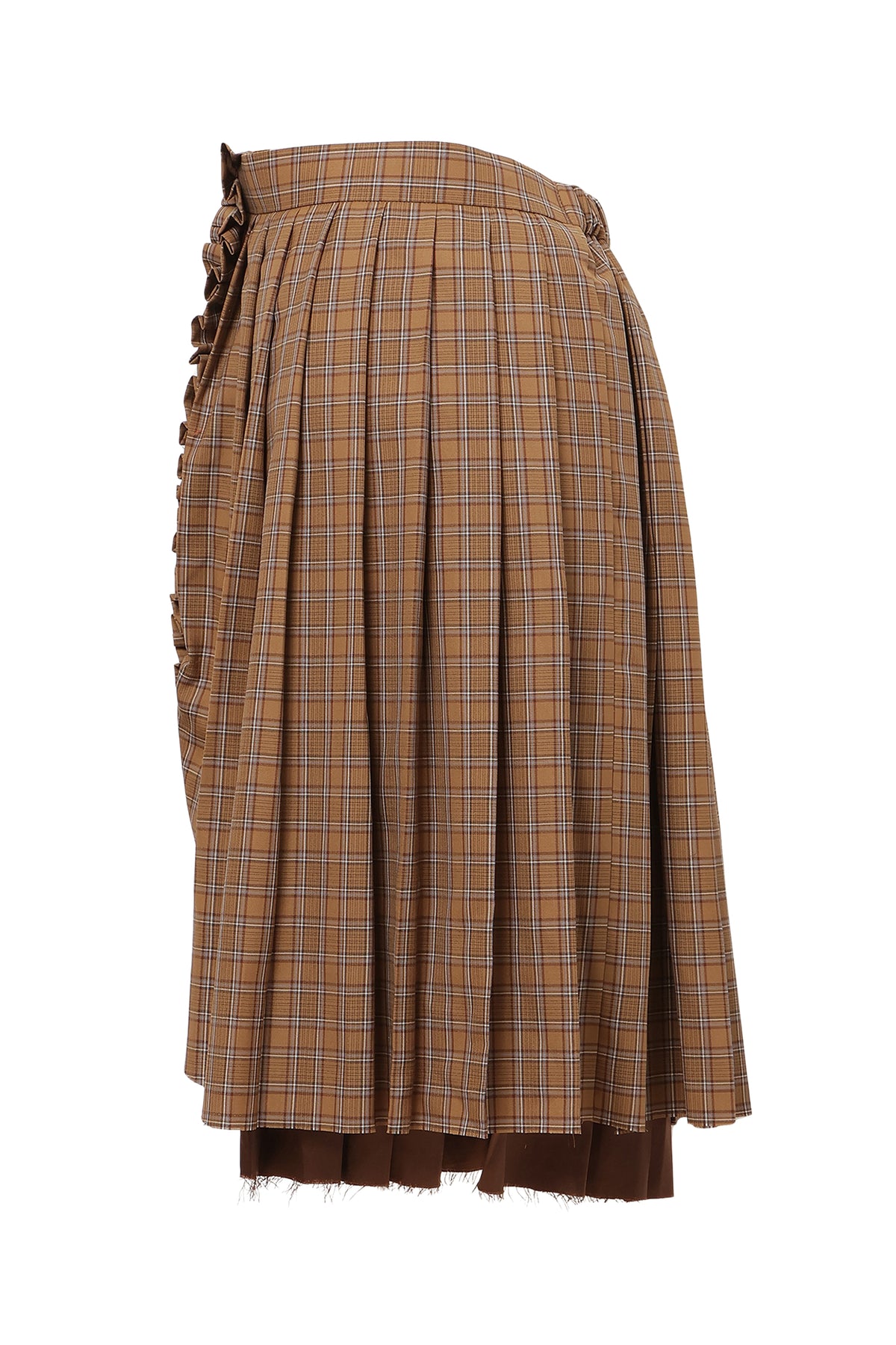 【SS27受注】Curtain Schoolgirl Skirt Long / Brown / MSS27S011