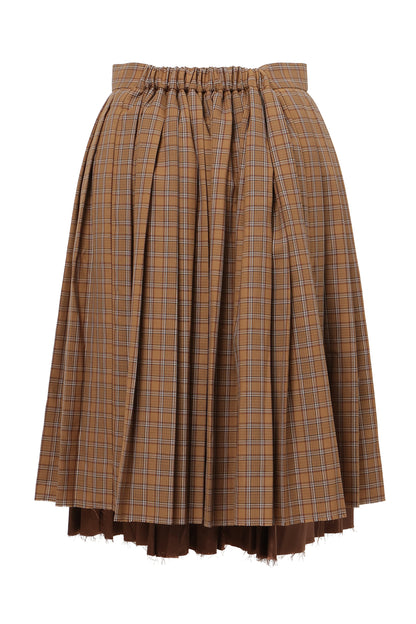 【SS27受注】Curtain Schoolgirl Skirt Long / Brown / MSS27S011