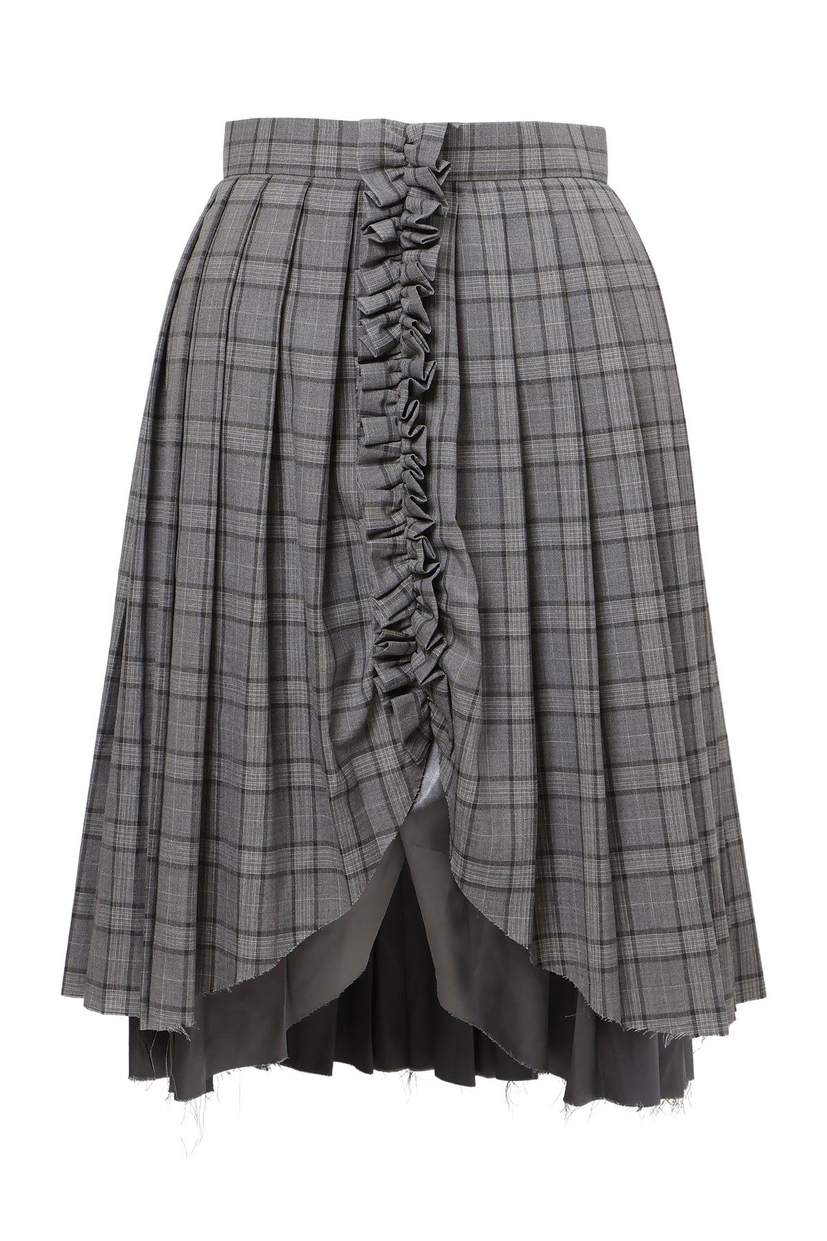 【SS27受注】Curtain Schoolgirl Skirt Long / Gray / MSS27S011