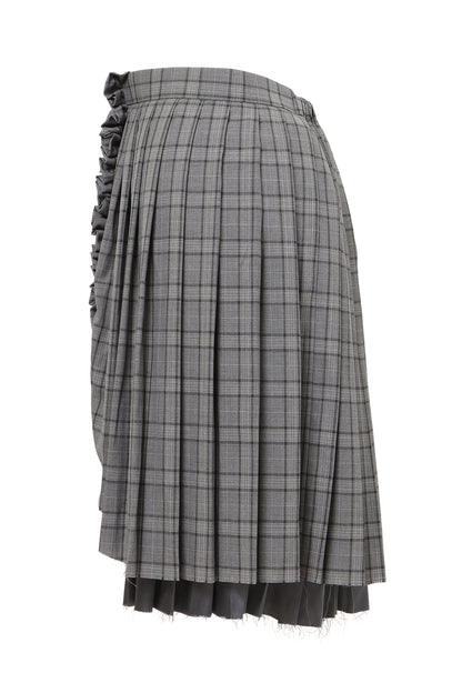 【SS27受注】Curtain Schoolgirl Skirt Long / Gray / MSS27S011