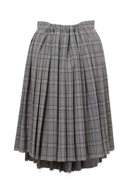 【SS27受注】Curtain Schoolgirl Skirt Long / Gray / MSS27S011