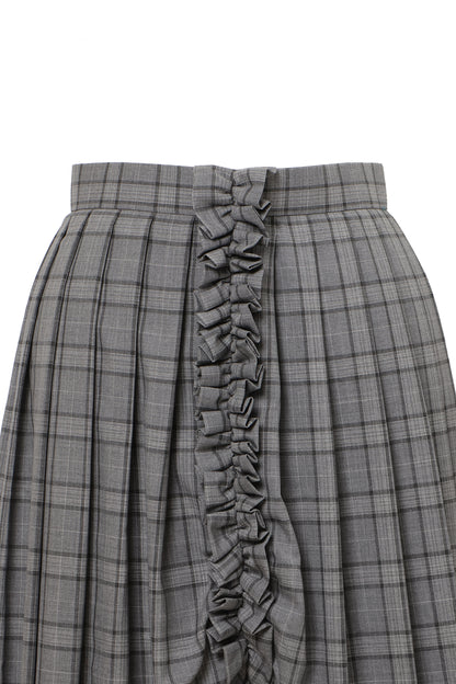 【SS27受注】Curtain Schoolgirl Skirt Long / Gray / MSS27S011