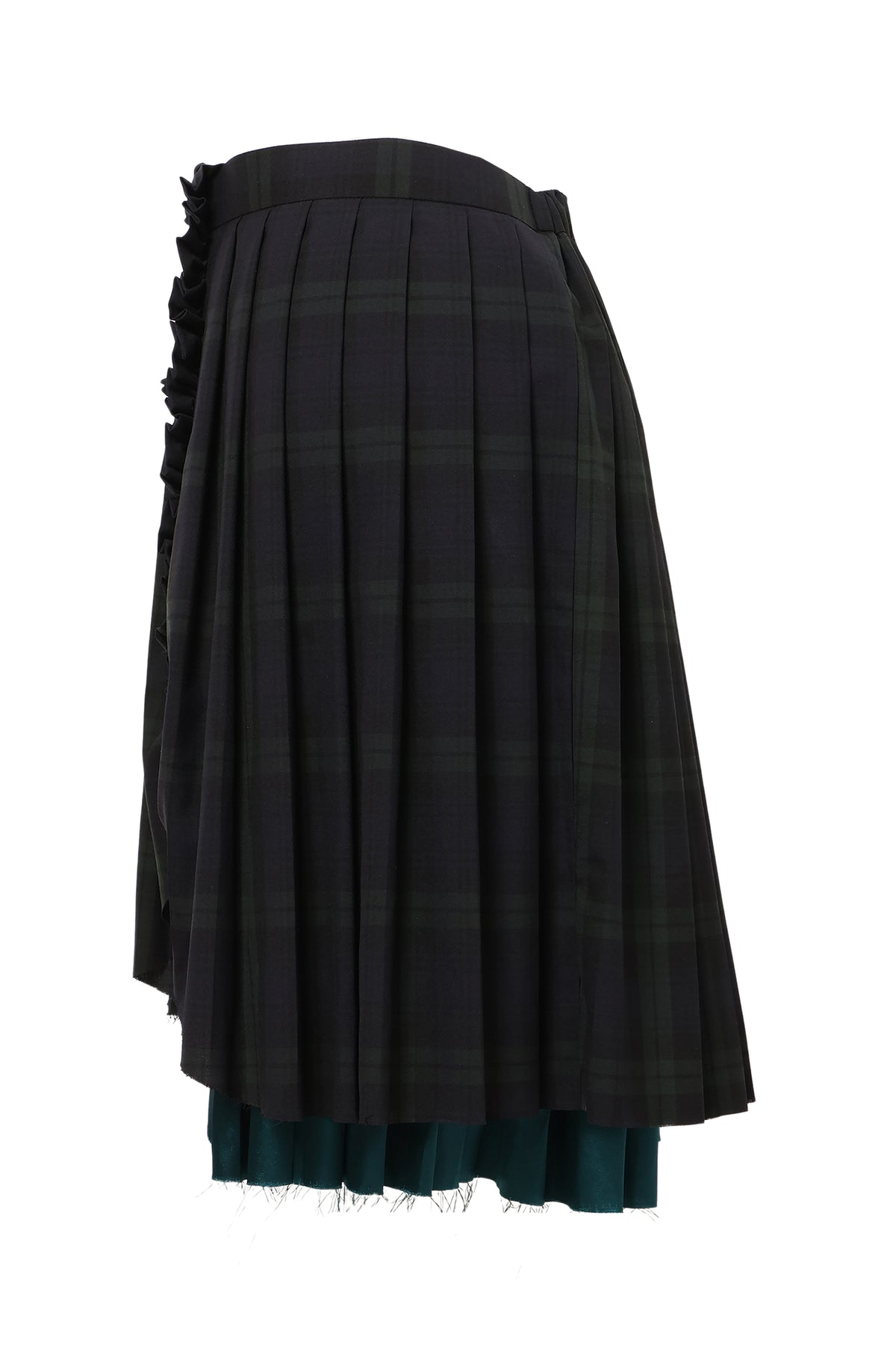 【SS27受注】Curtain Schoolgirl Skirt Long / Green / MSS27S011