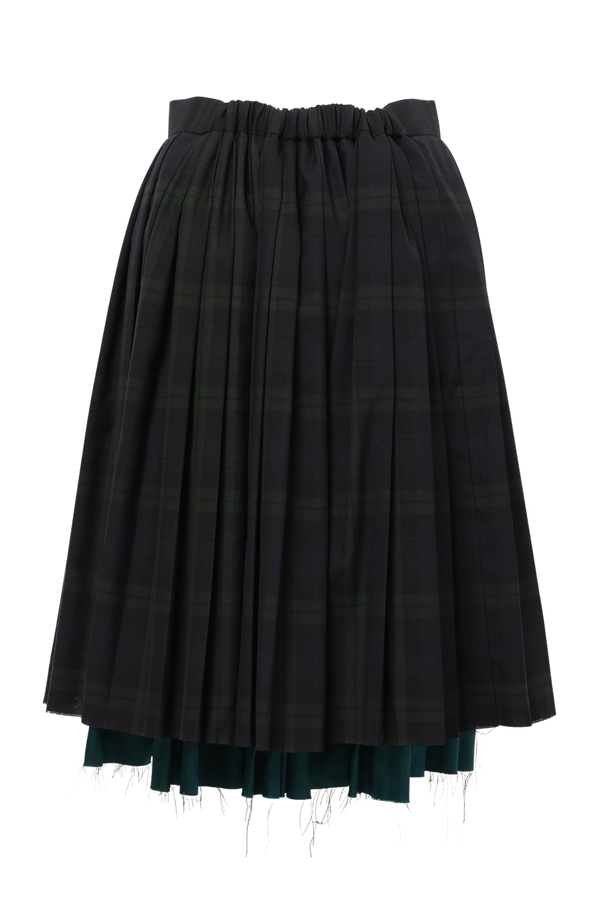 【SS27受注】Curtain Schoolgirl Skirt Long / Green / MSS27S011