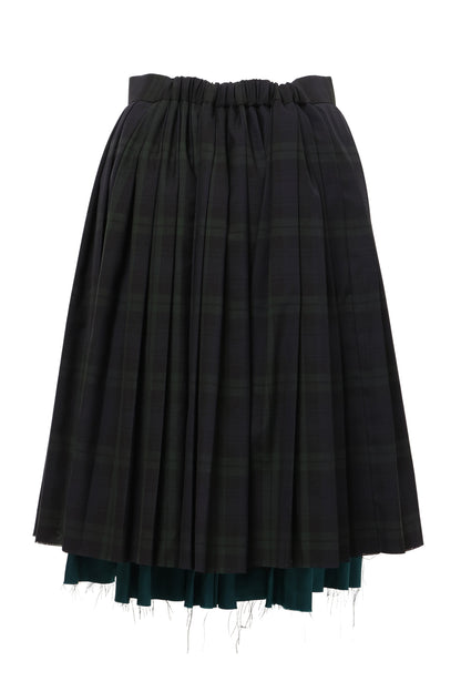 【SS27受注】Curtain Schoolgirl Skirt Long / Green / MSS27S011