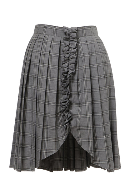 【SS27受注】Curtain Schoolgirl Skirt / Gray / MSS27S01
