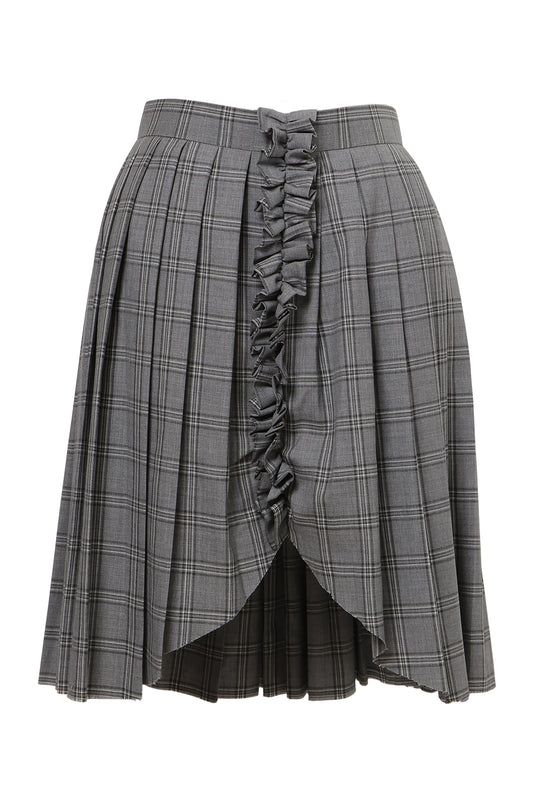 【SS27受注】Curtain Schoolgirl Skirt / Gray / MSS27S01