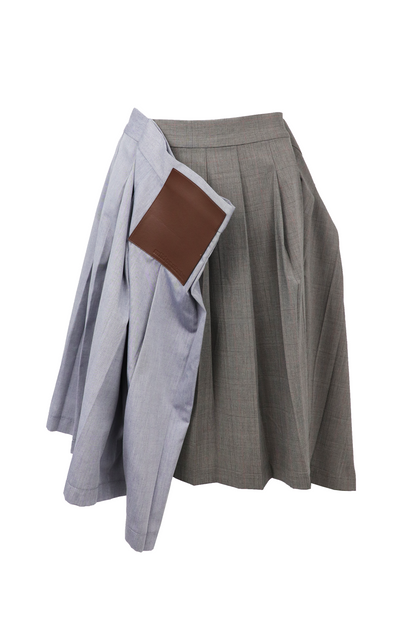[SS27 Order] Bug Pleats Skirt / Brown / MSS27S03