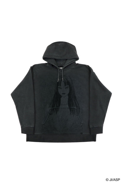 Tomie Washed Print Parka / Black