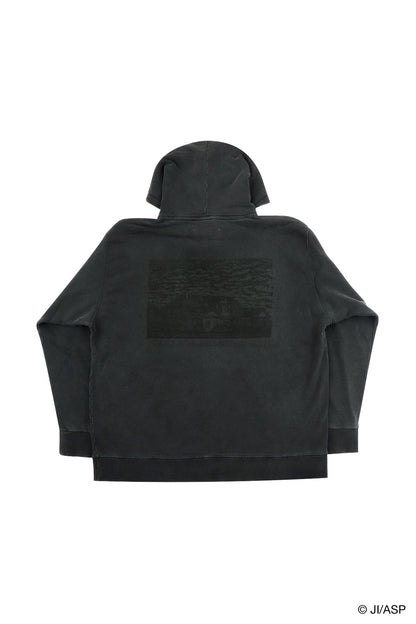 Tomie Washed Print Parka / Black