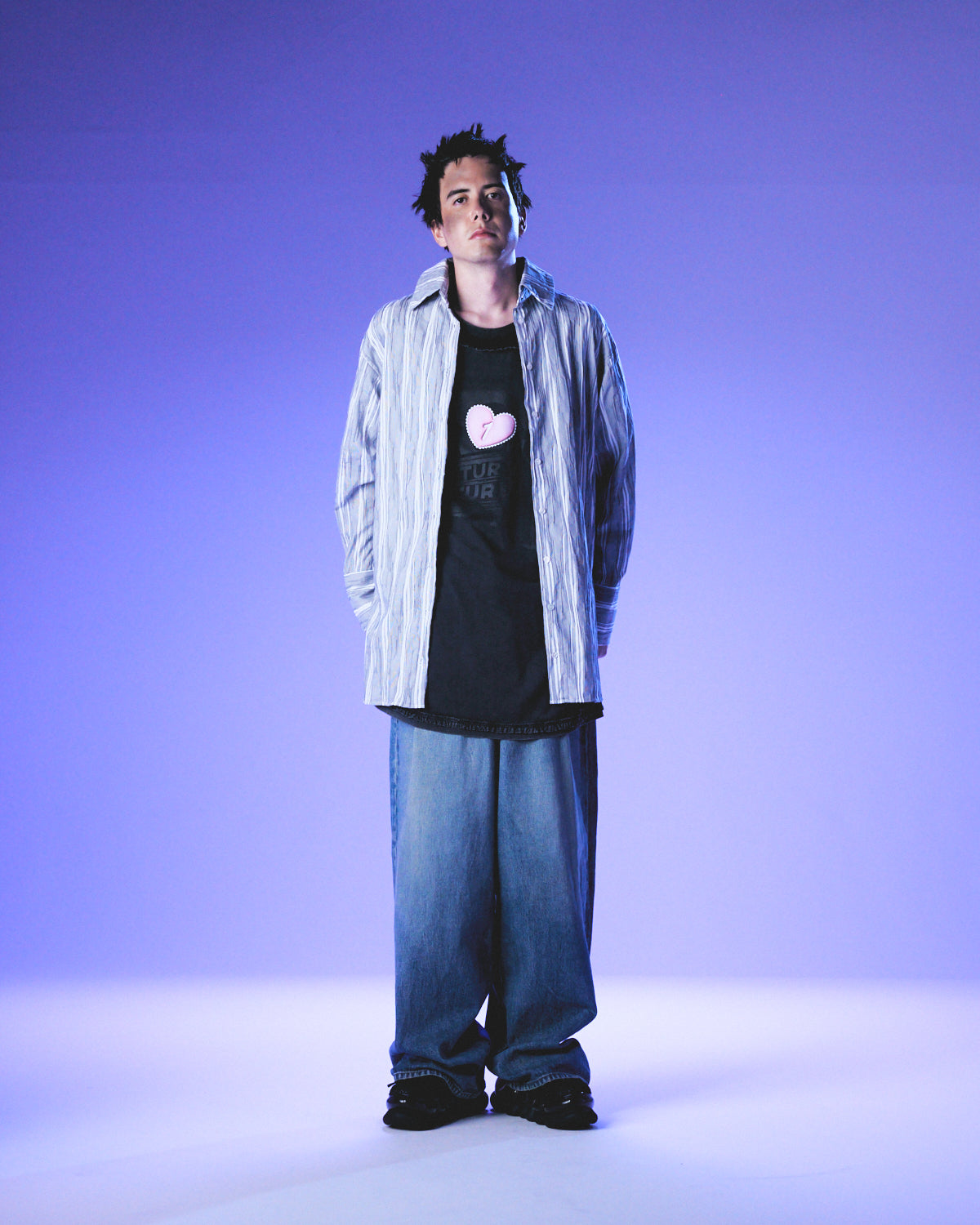 Tucked Baggy Denim / Blue