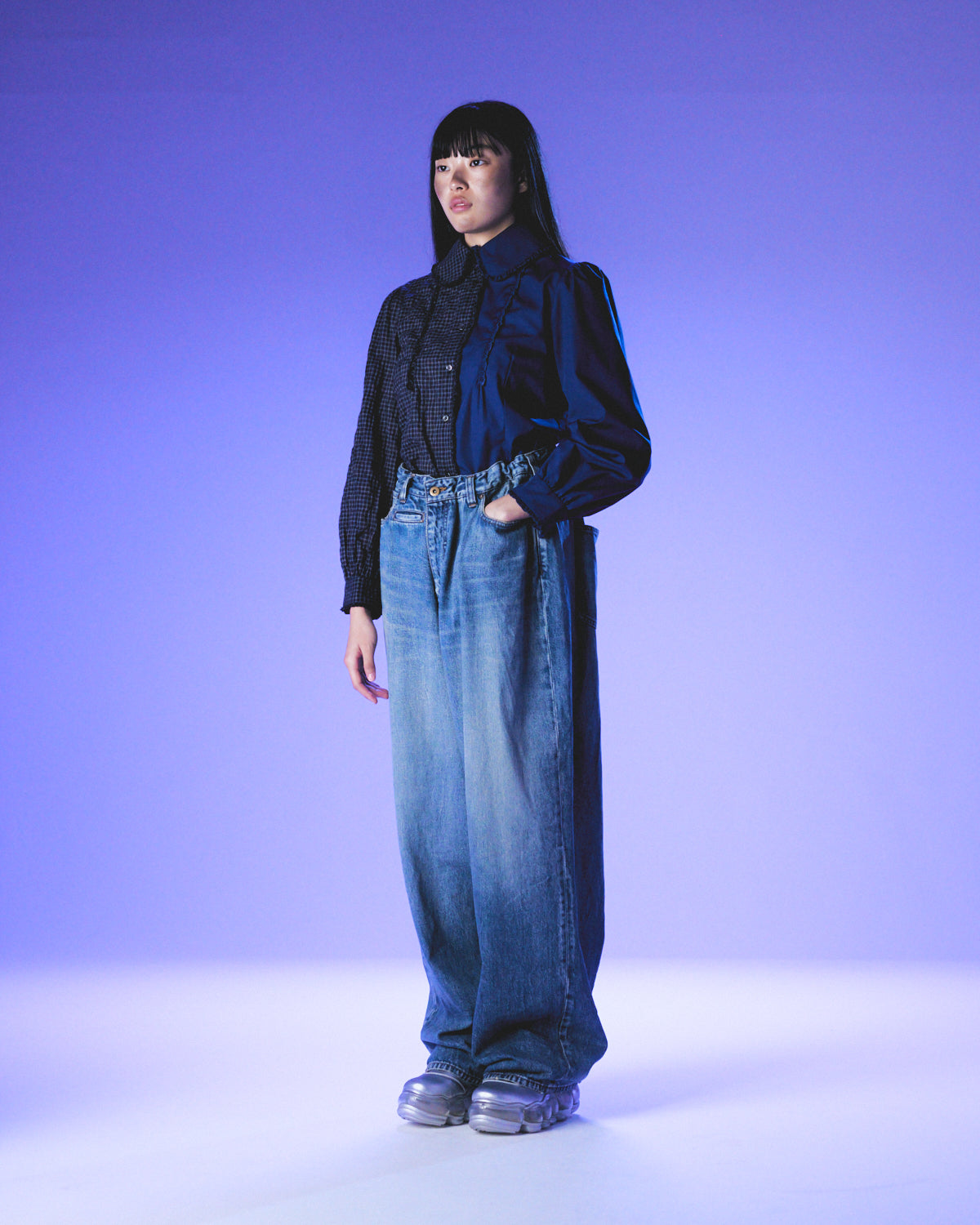 【25SS订购】Tucked Baggy Denim / 蓝色 / MSS25P03