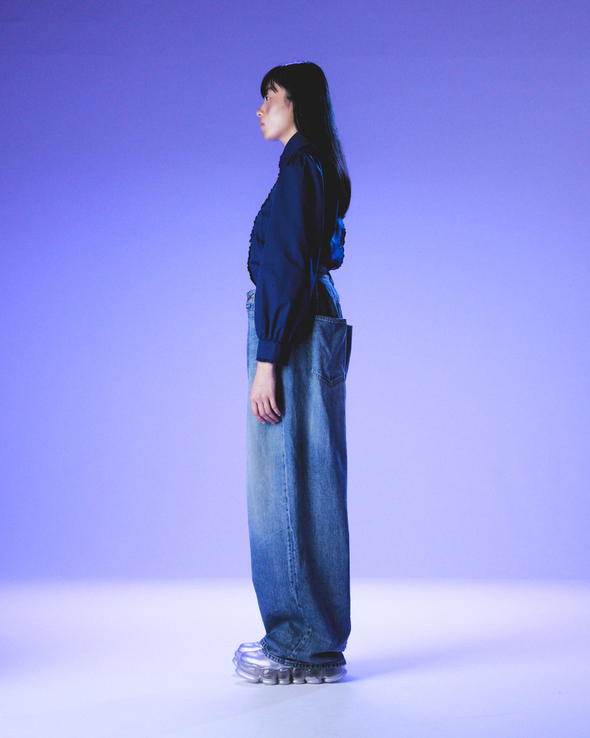 Tucked Baggy Denim / Blue