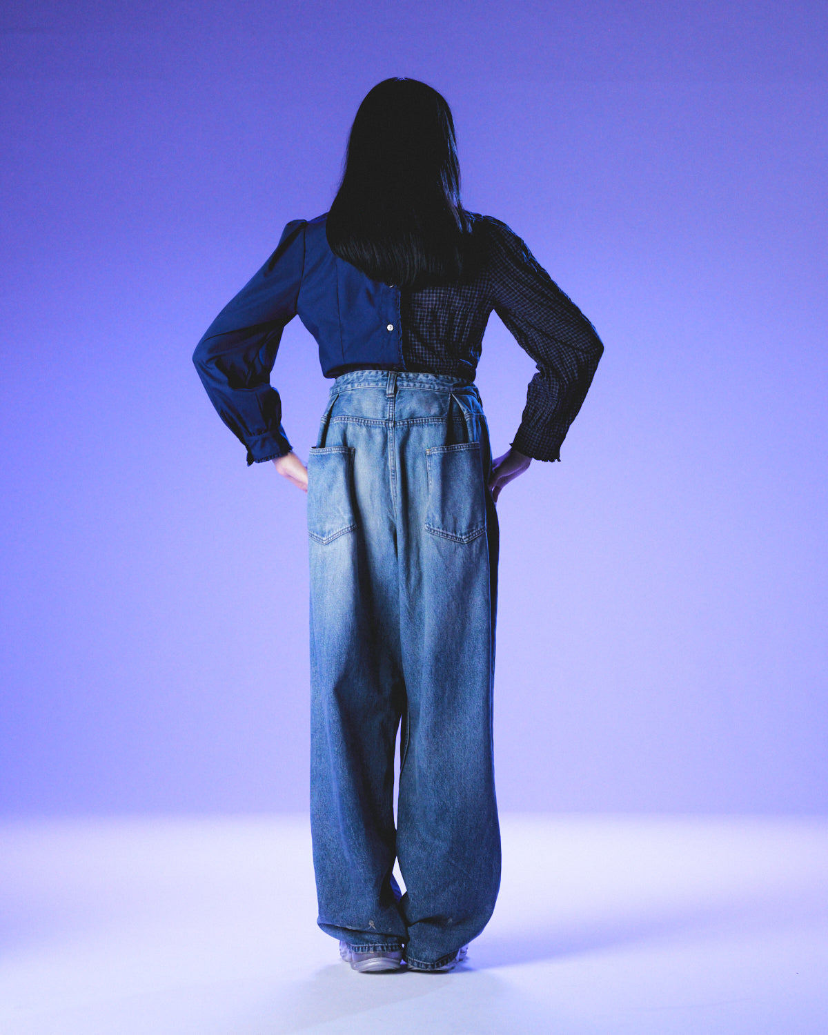 【25SS订购】Tucked Baggy Denim / 蓝色 / MSS25P03