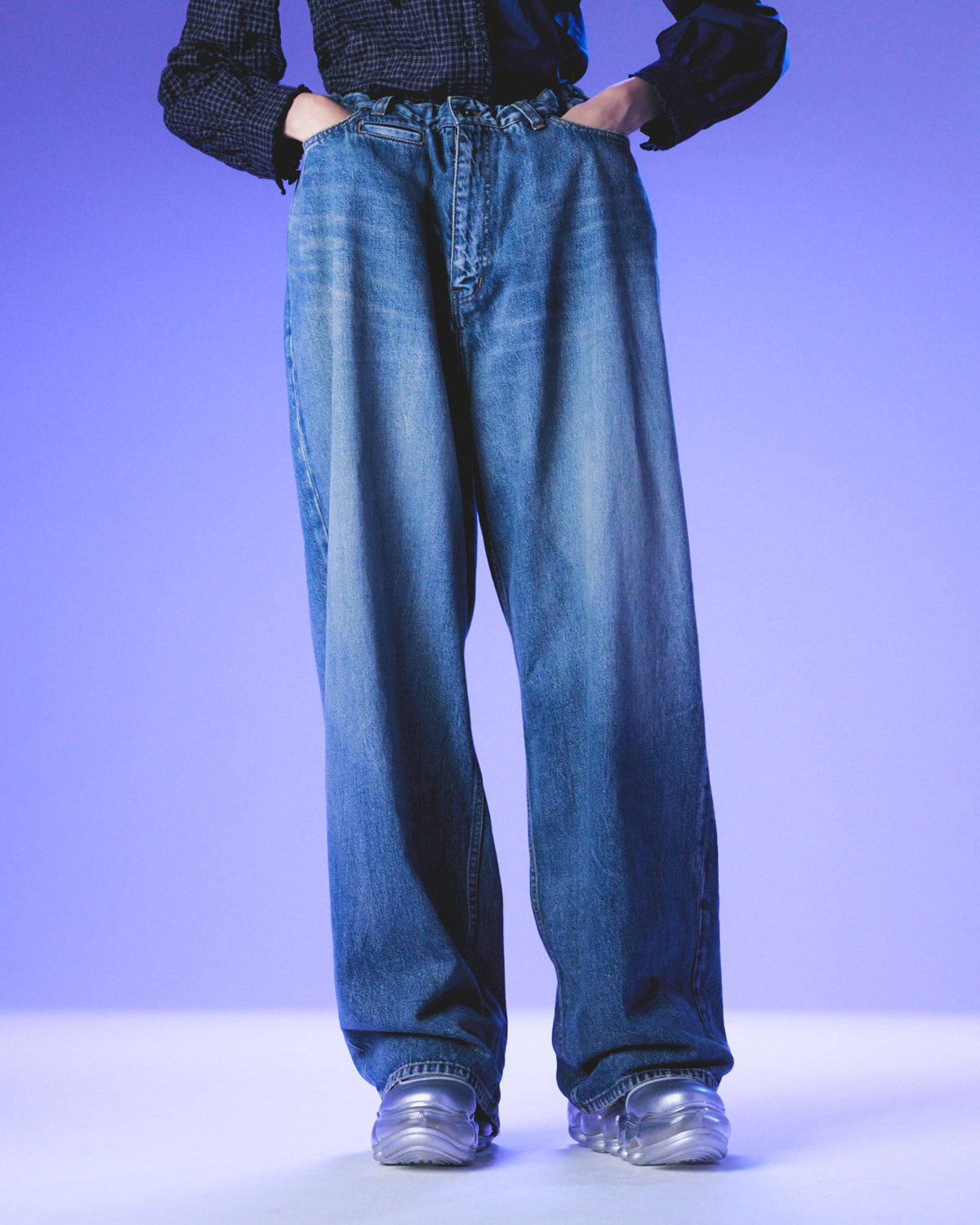 Tucked Baggy Denim / Blue