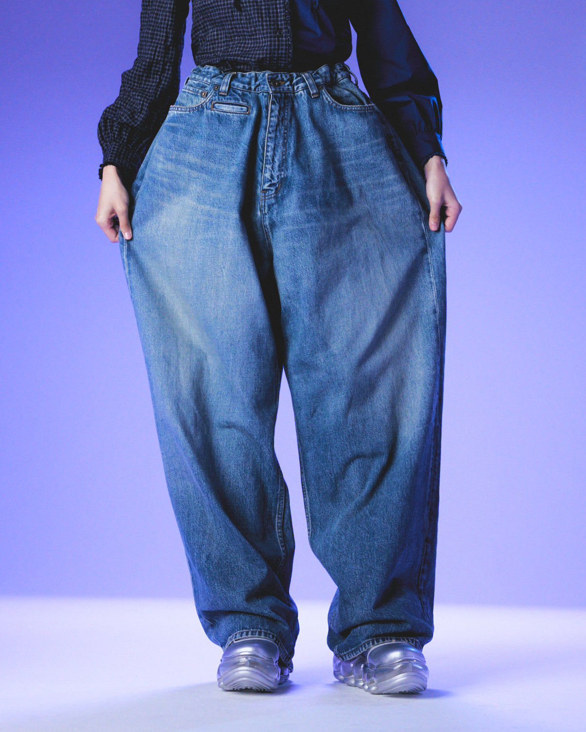 【25SS订购】Tucked Baggy Denim / 蓝色 / MSS25P03