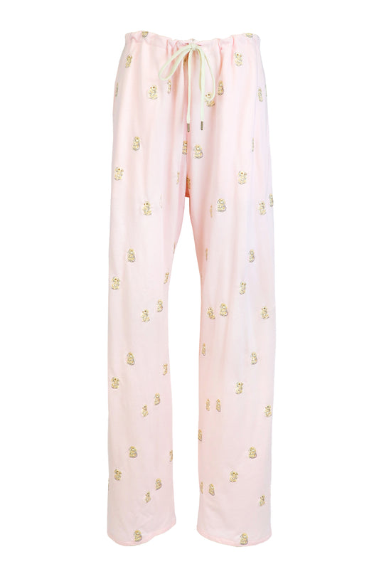 【SS26受注】Embroidery Flat Pants / Pink / MSS26P021