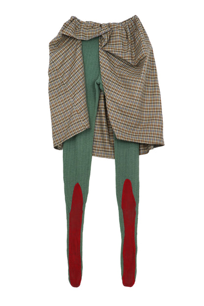 【AW26预购】半身裙 & 连裤袜 / 绿色 / JFAW26P02