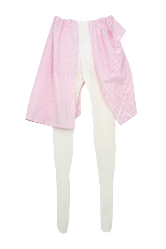 【AW26预购】半身裙 & 连裤袜 / 白色 / JFAW26P02