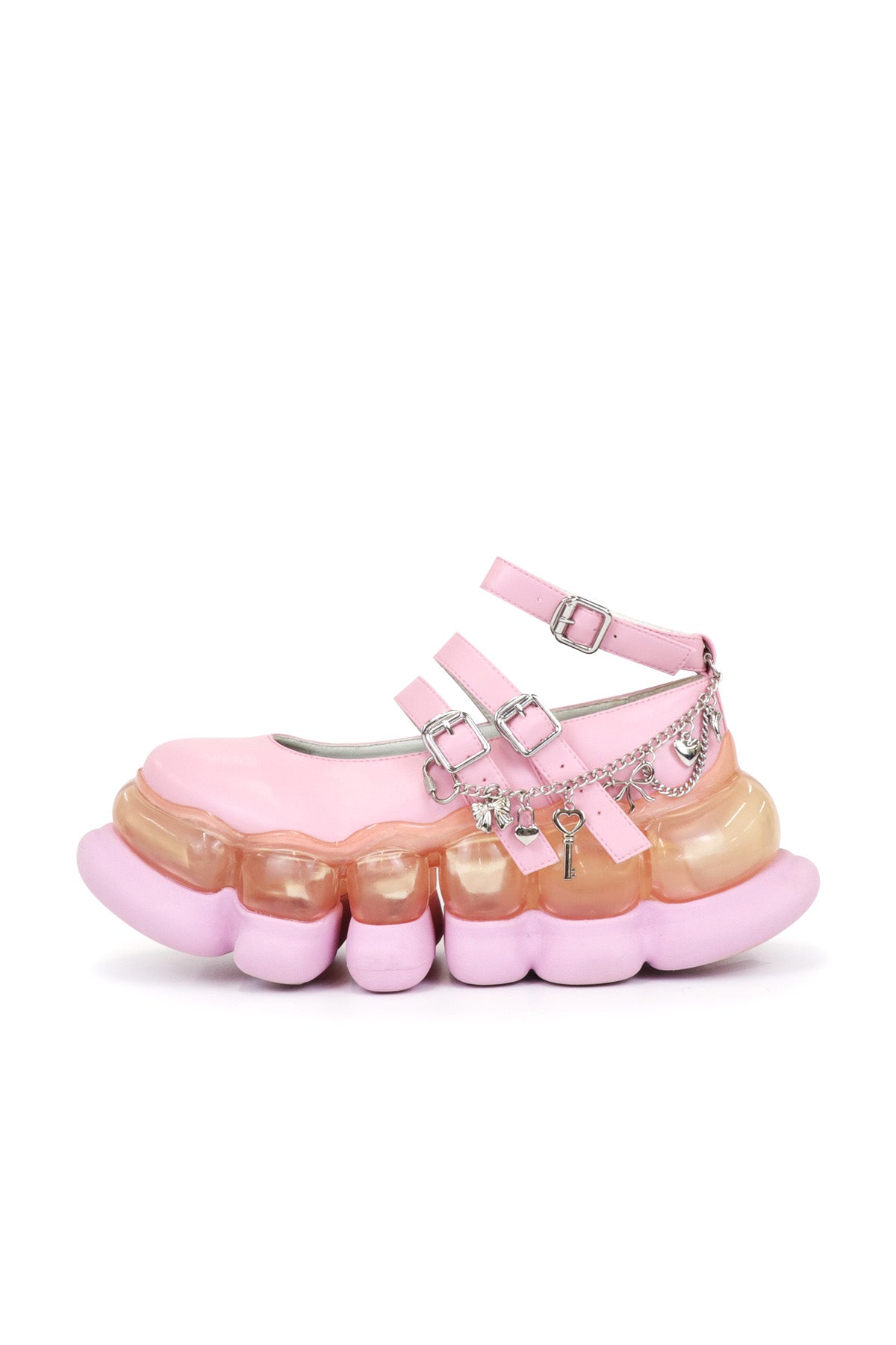 "Jewelry" Ark Three Straps Mary Jane Chain / Pink