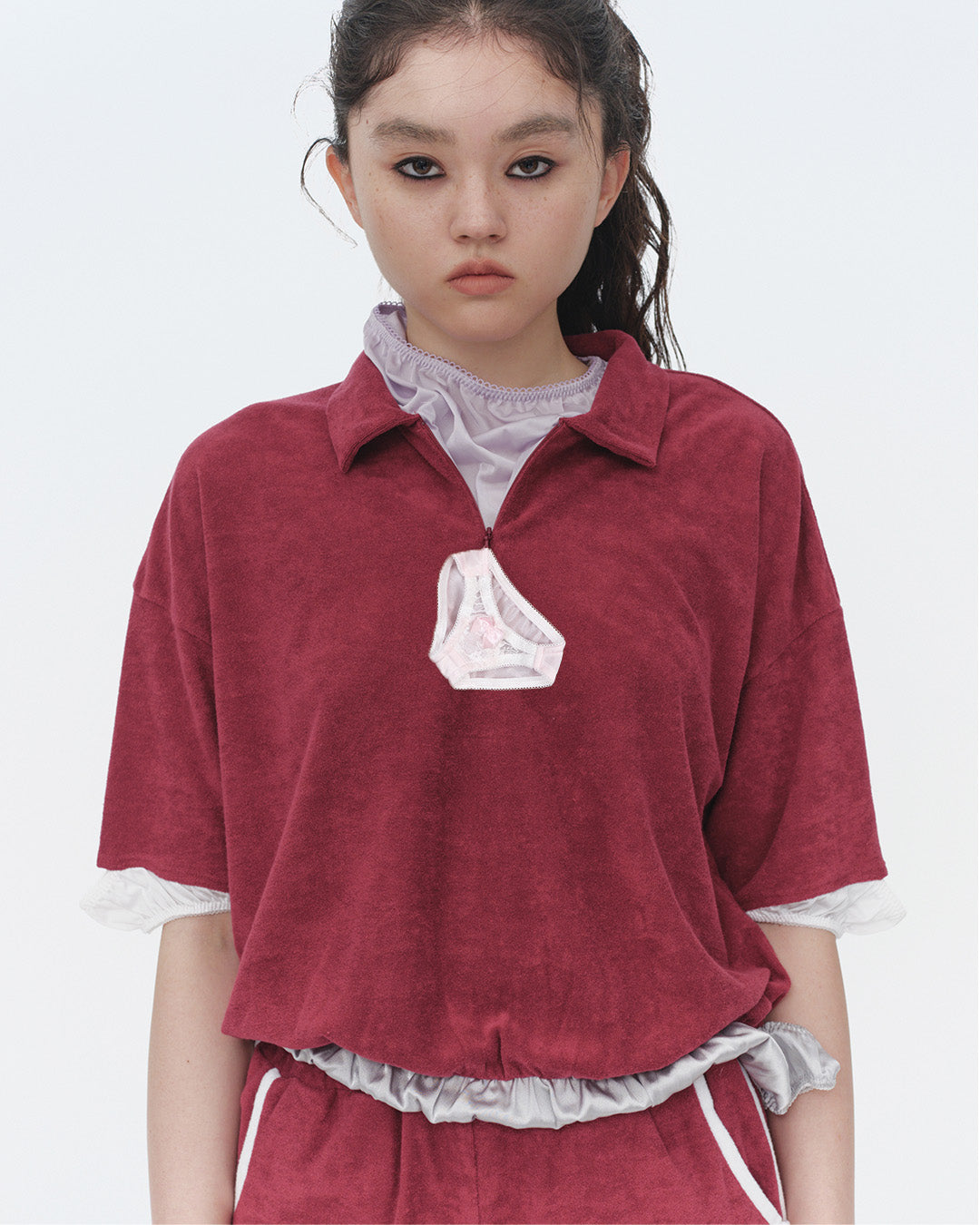 Gym Uniform Tops With Panty / Wine