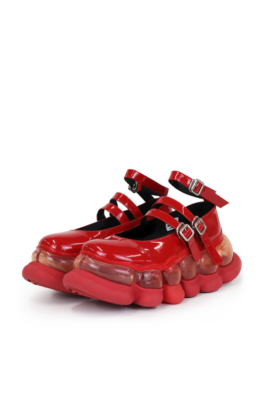 "Jewelry" Ark Three Straps Mary Jane / Red