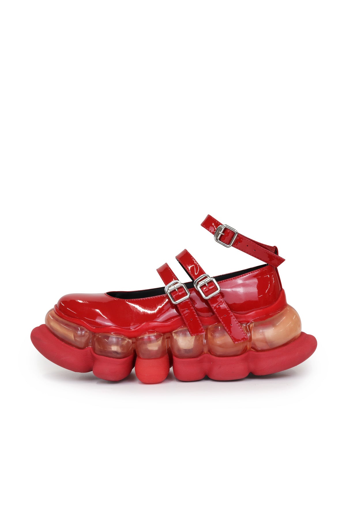 "Jewelry" Ark Three Straps Mary Jane / Red