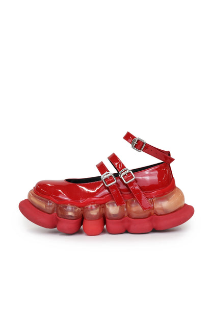 "Jewelry" Ark Three Straps Mary Jane / Red