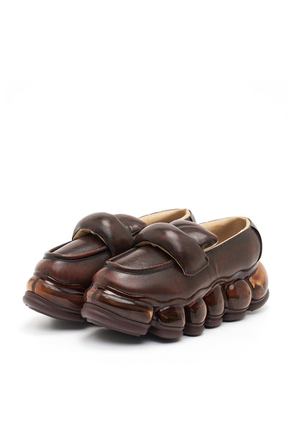 New Jewelry Puff Loafer / Brown
