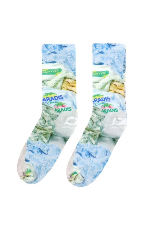 Laundry Print Socks / Multi