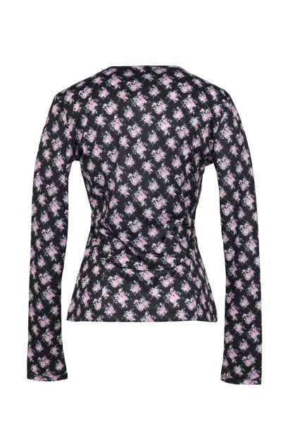 Flower Print T / Black