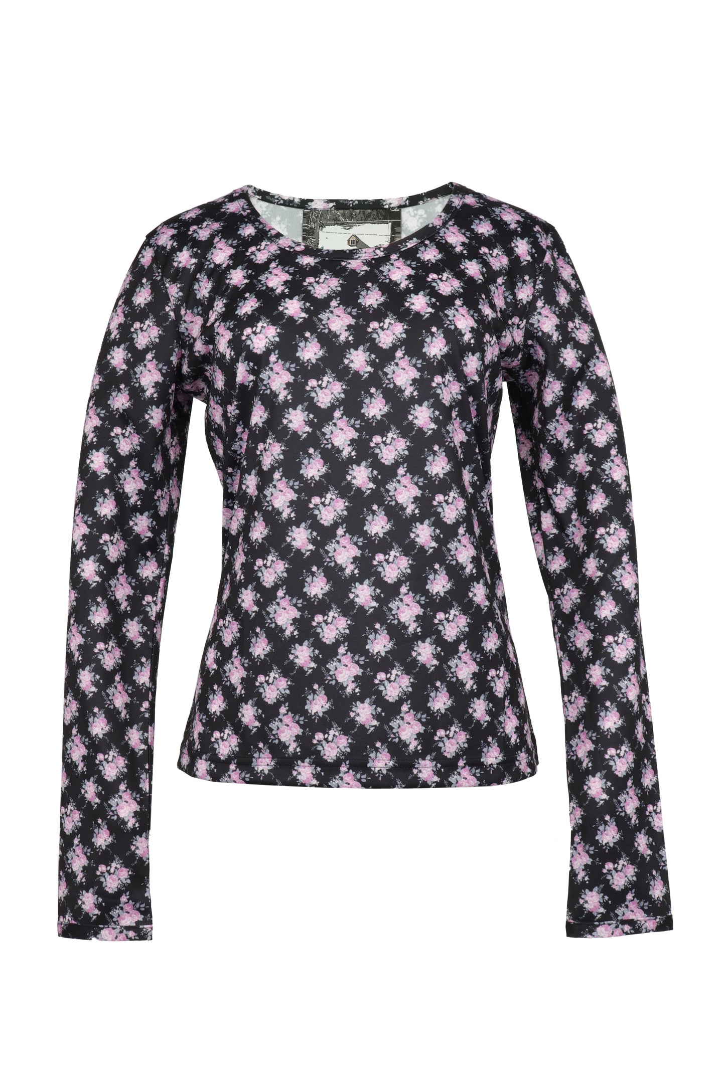 Flower Print T / Black
