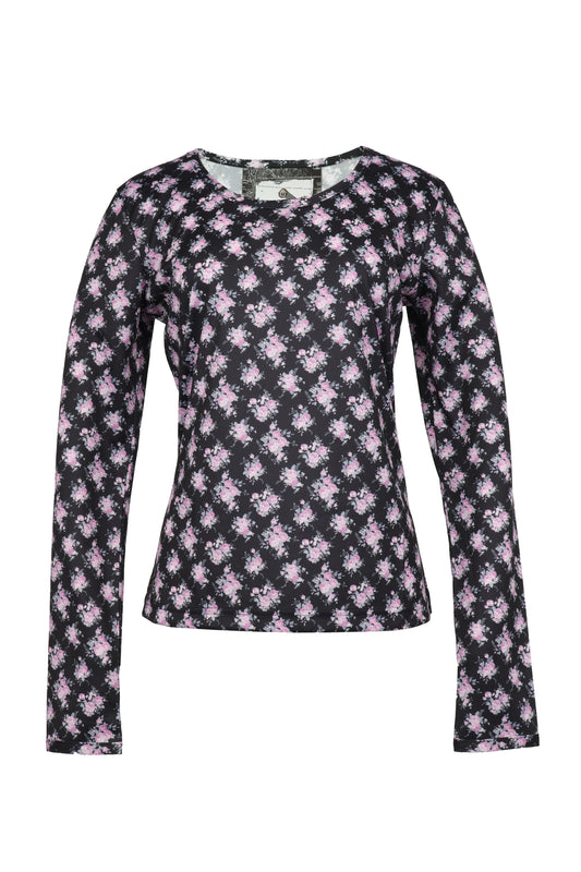 【AW26预购】碎花印花T恤 / 黑色 / JFAW26T021