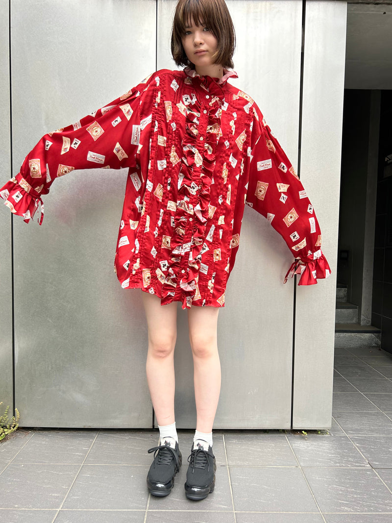 Frill Blouse / Red / MIKIOSAKABE × PINK HOUSE