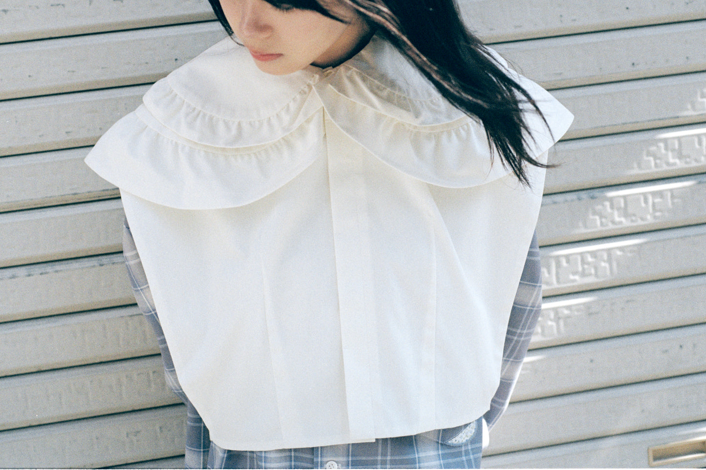 [24AW Pre-order] Double Collar Blouse / White / MSAW24B031