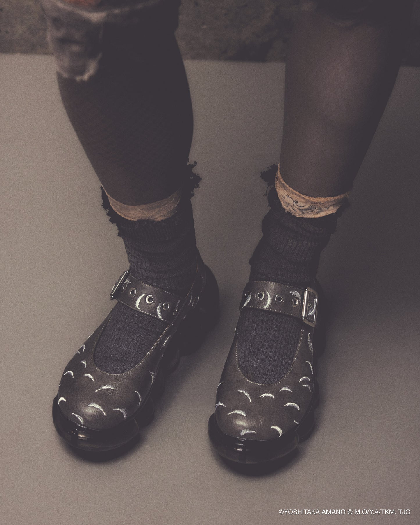 【预购】珠宝天使蛋羽毛玛丽珍鞋 / 黑色 / MSTT25SH03