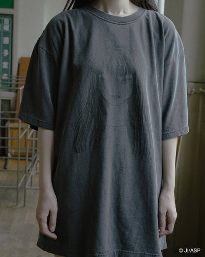 Tomie Washed Print T-Shirt / Black