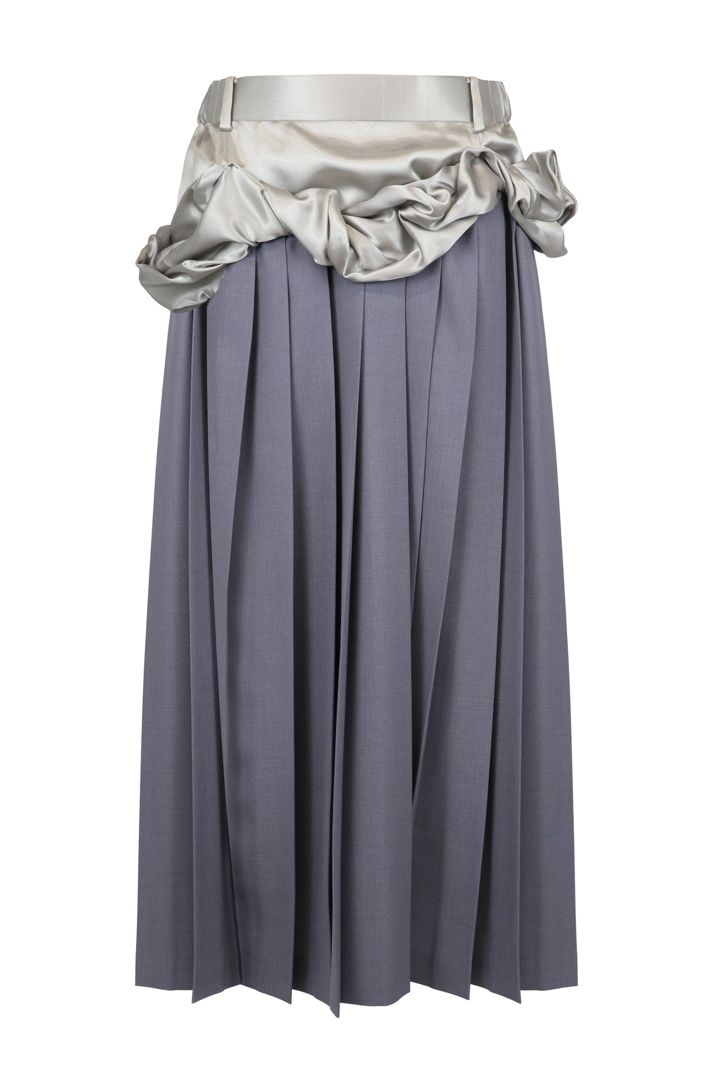 【SS26受注】Shrink Pleats Long Skirt / Gray / MSS26S03