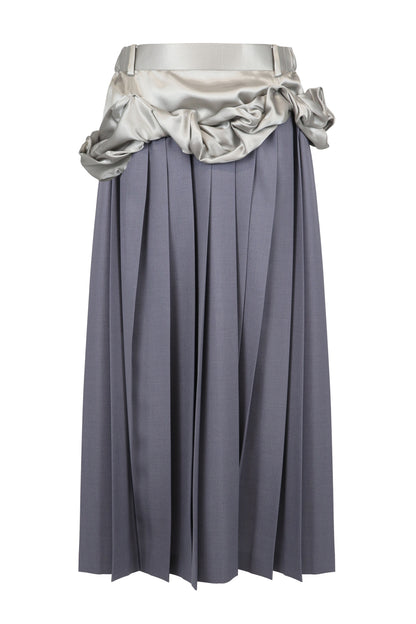 【SS26受注】Shrink Pleats Long Skirt / Gray / MSS26S03