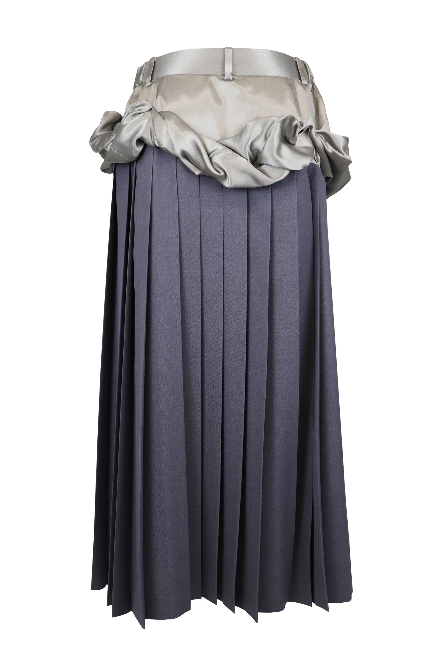 【SS26受注】Shrink Pleats Long Skirt / Gray / MSS26S03