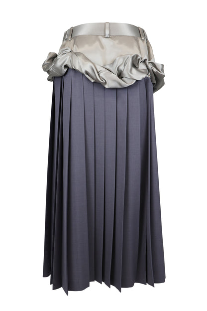 【SS26受注】Shrink Pleats Long Skirt / Gray / MSS26S03
