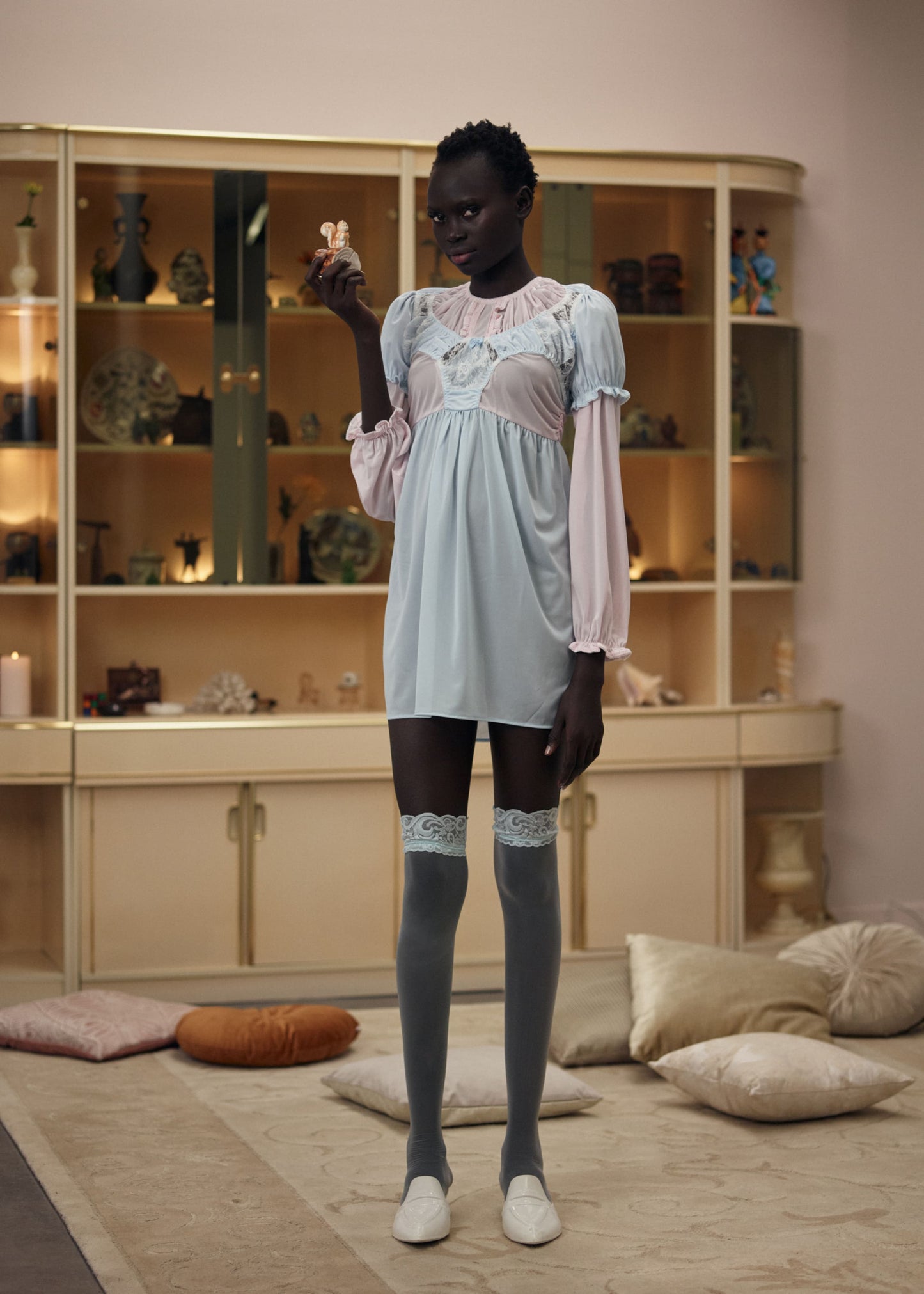 【AW26预购】洛丽塔内搭裤连衣裙 / 淡蓝色 / JFAW26D01