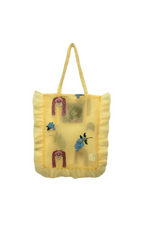 Embroidery Frill bag / Yellow