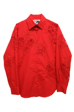 HEART LACE BLOUSE / Red