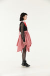 Gingham check jumper skirt / Pink