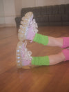 "Jewelry" Ribbon Shoes / Aurora PinkGray