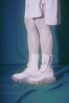 “Jewelry" Satin Boots / Pink