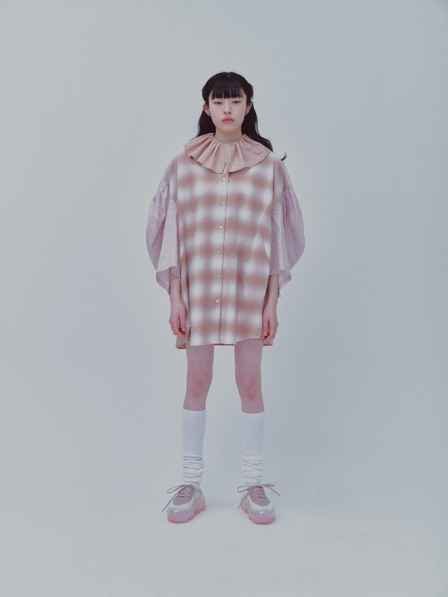 Frill Check / Pink combi