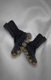 “Jewelry" Satin Boots / Black