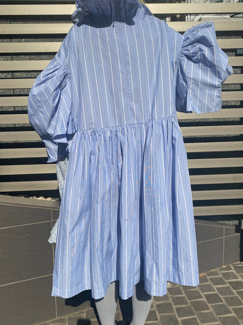 Peach Parade Dress / Blue Stripe
